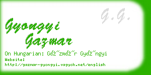 gyongyi gazmar business card